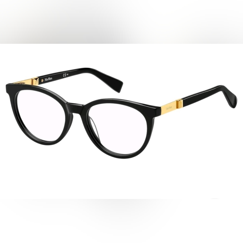 MaxMara Black and Gold Women's Glasses
